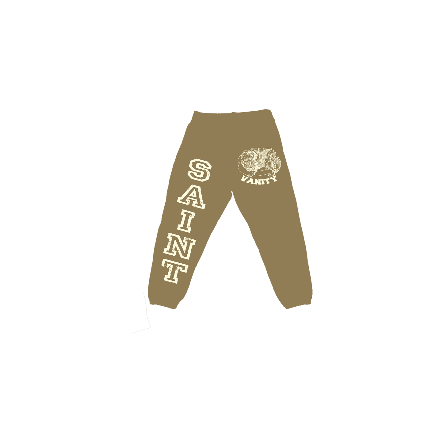 TAN VARSITY SWEATPANTS